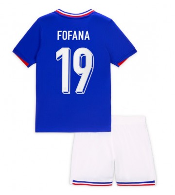 Frankrig Youssouf Fofana #19 Replika Babytøj Hjemmebanesæt Børn EM 2024 Kortærmet (+ Korte bukser)